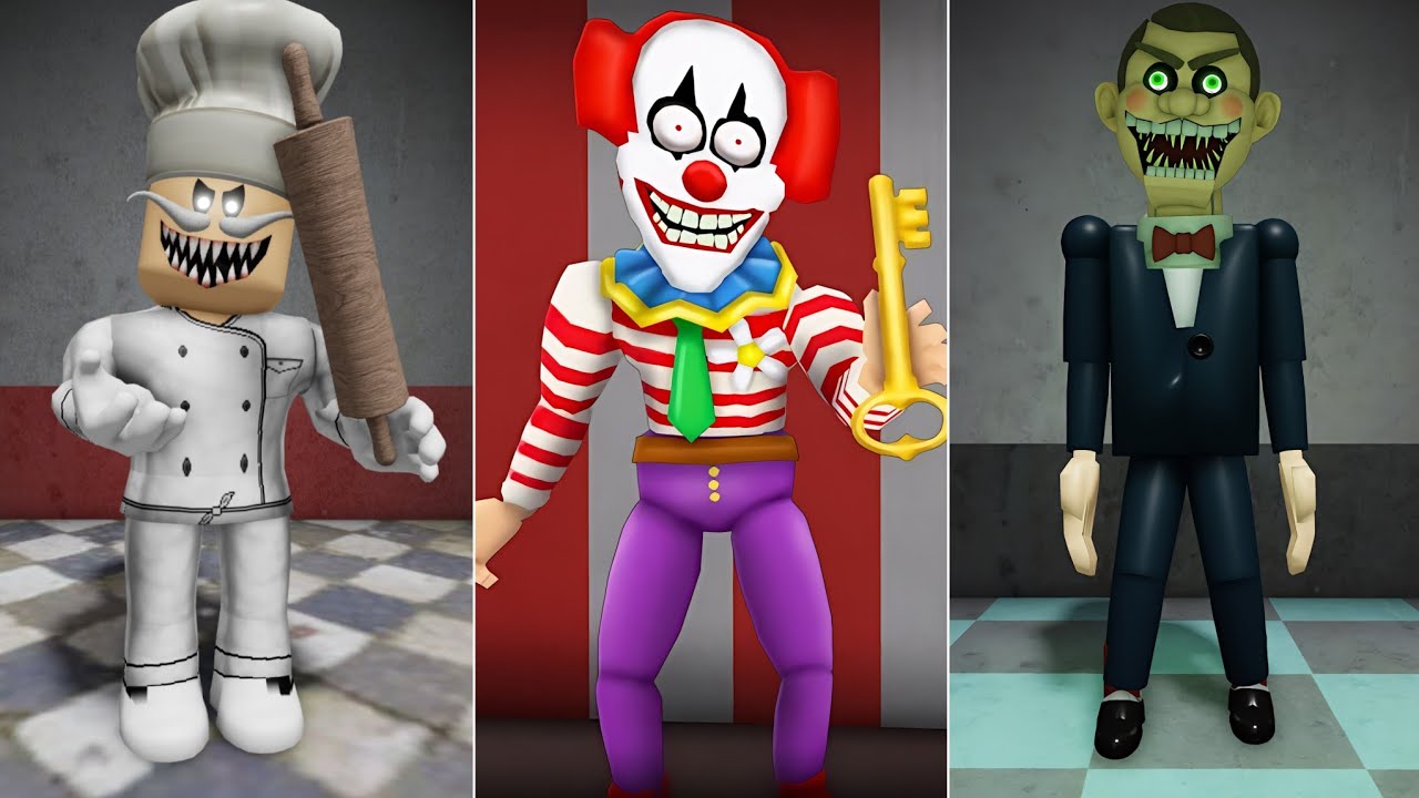 RUN FROM PAPA PIZZA, EPIC CHOPPER'S CARNIVAL BREAKOUT, RUN FROM MR FUNNY ROBLOX OBBY