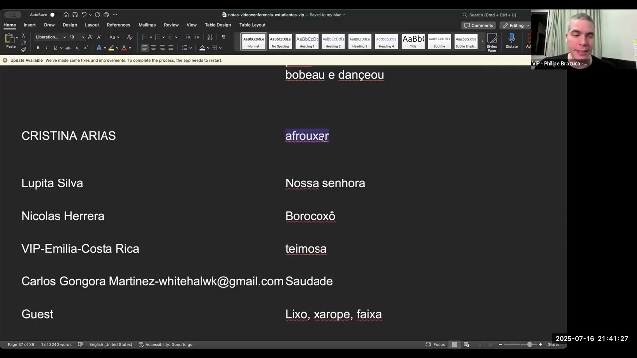 [VIP MIX] Miércoles, 16 de julio 2025 - Videoconferencia Para Practicar Portugués