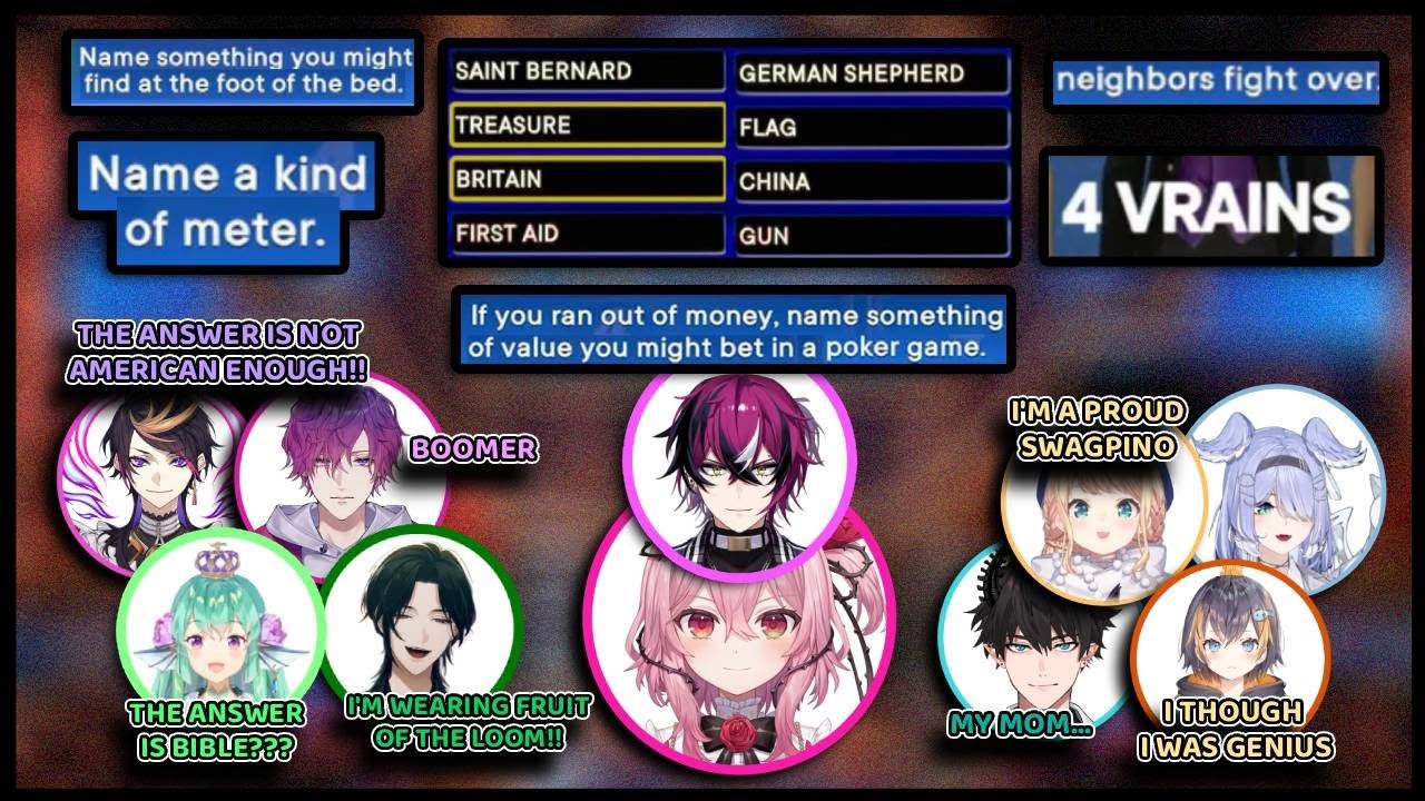 The Funniest Stages and Question on Rose's Last Family Feud With Niji EN (Highlight)