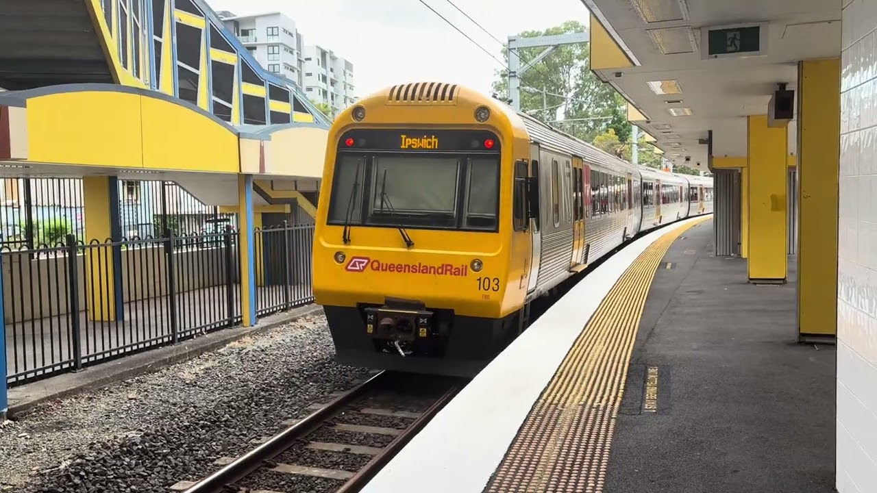 (GTO-VVVF) QueenslandRail IMU103+110 depart at indooroopilly station