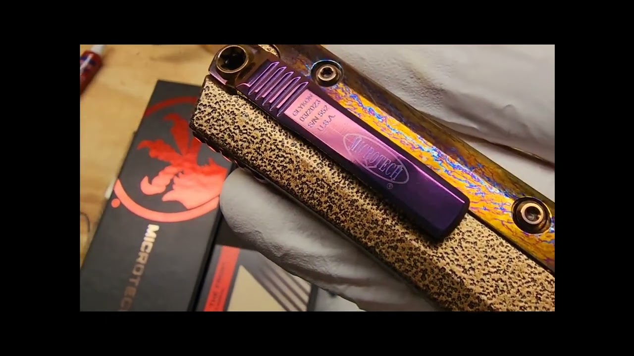 Full Custom Microtech Glykon, completed. Details of work in description.