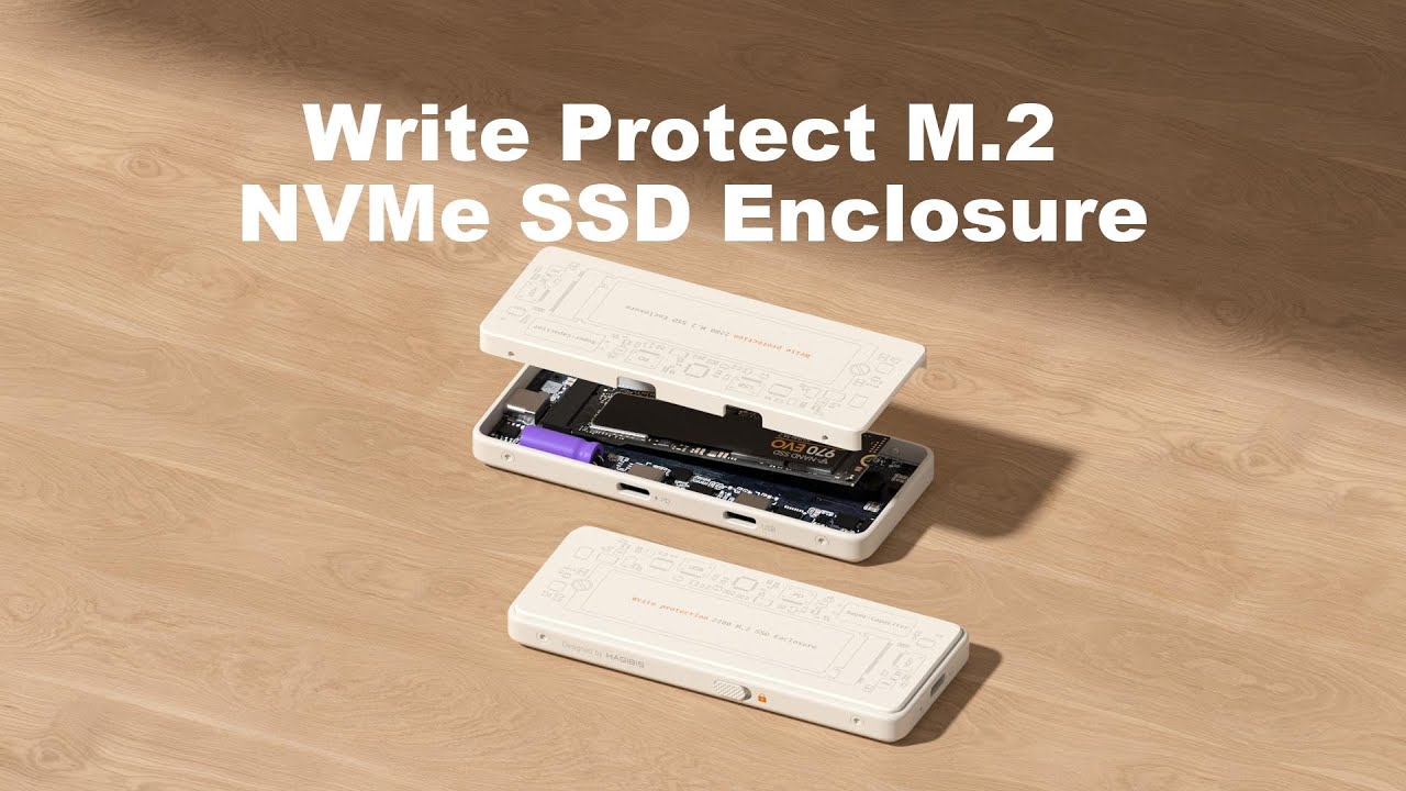 Hagibis M.2 NVMe SSD Enclosure Write Protect USB-C Hard Drive Enclosure With 100W PD