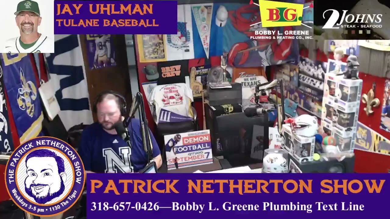 Jay Uhlman - Tulane Baseball Coach (Patrick Netherton Show)
