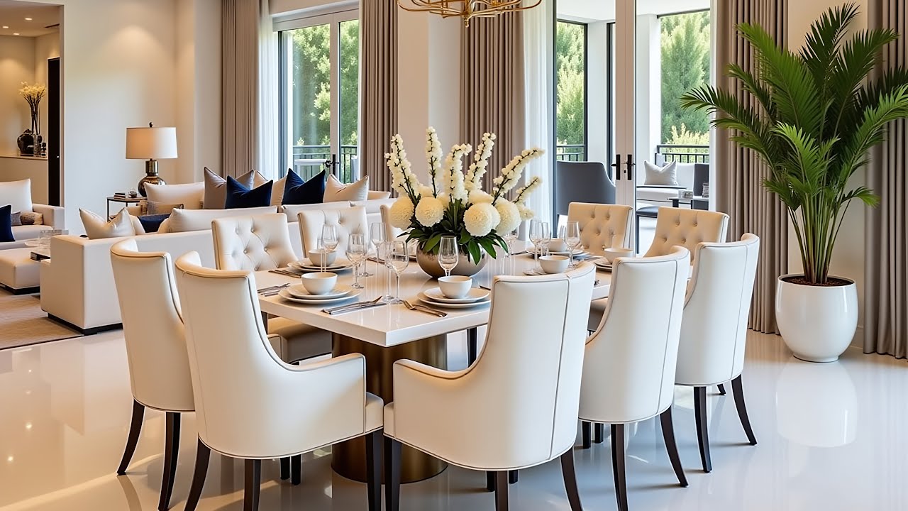 Luxury Dining Table Designs 2025 | Modern Dining Room Decorating Ideas | Home Interior Design Trends