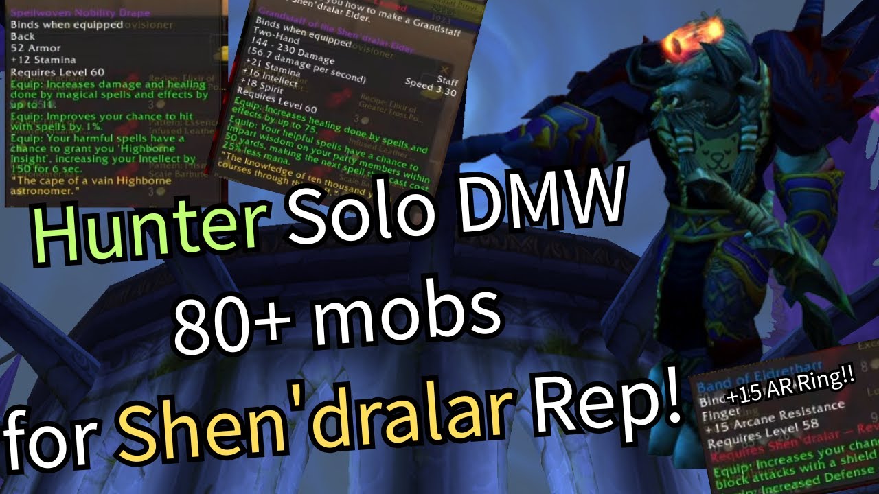 Turtle WoW - Hunter solo DM West 80+ mobs 1pull.