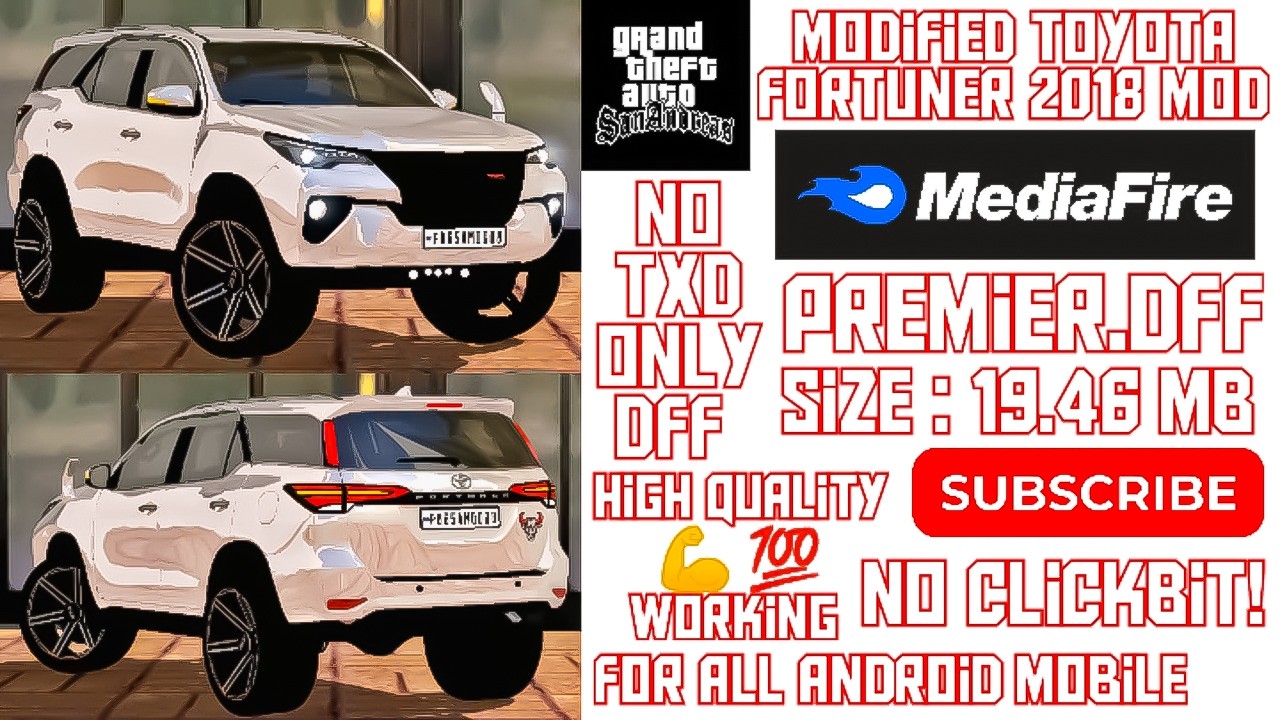 Sidhu Moose Wala Fortuner 2025 for GTA SA Android/PC 🚗💥 || DFF Only || New Year Special 🎉✨