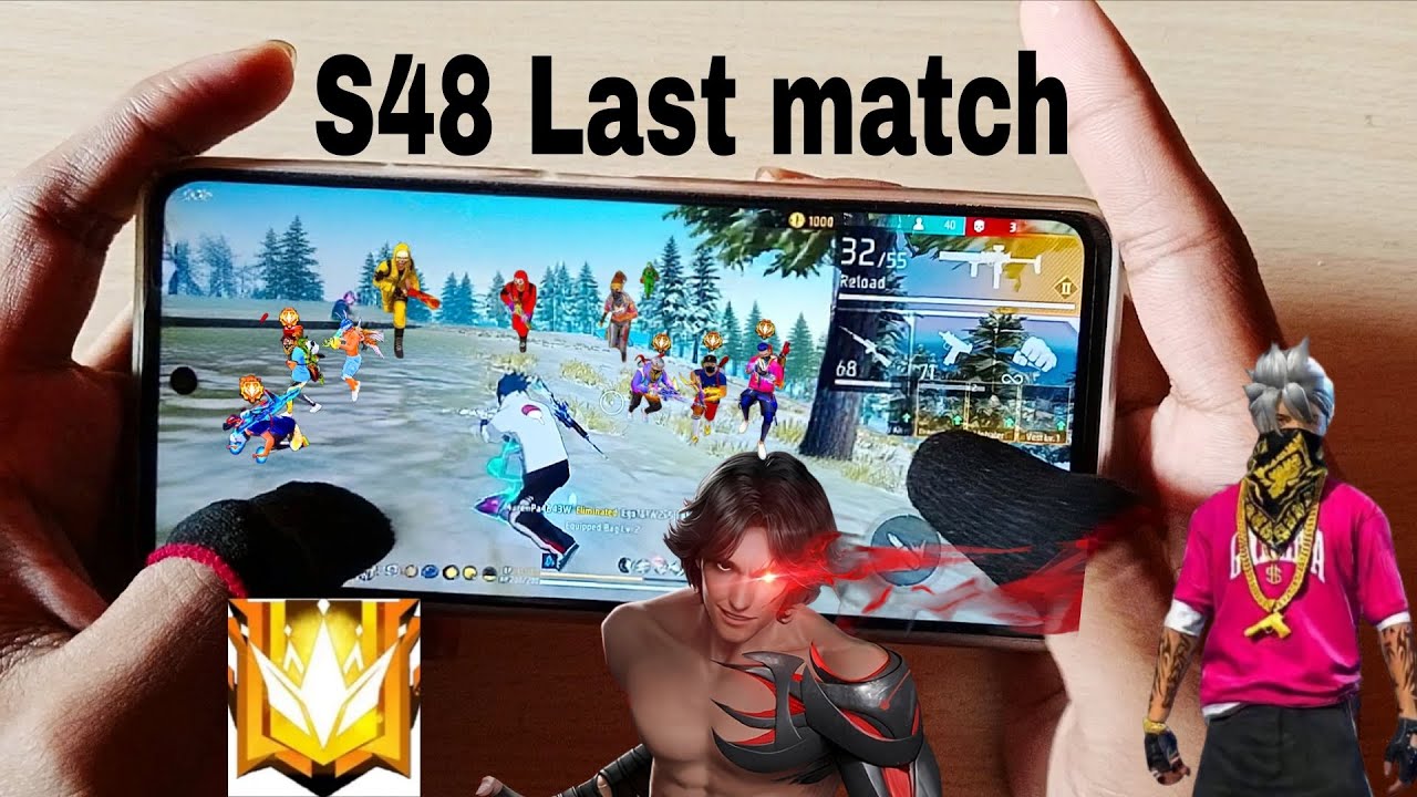 S48 last rank push 😈 solo vs squad BR ranked handcam gameplay💯#freefire 