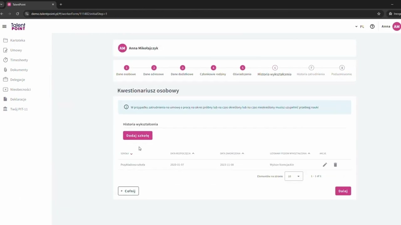 TalentPoint - wprowadzenie do platformy.