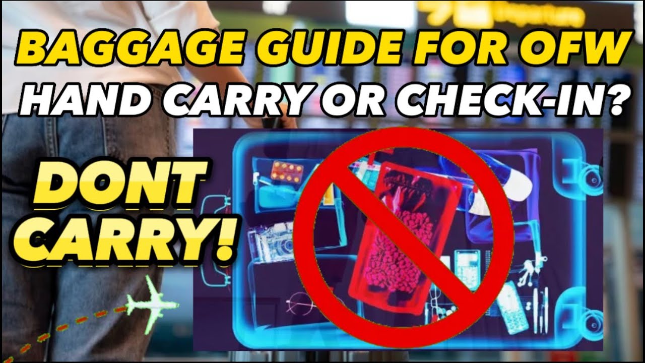 MGA BAWAL AT PWEDENG ILAGAY SA HAND CARRY AT CHECK-IN BAGGAGE.