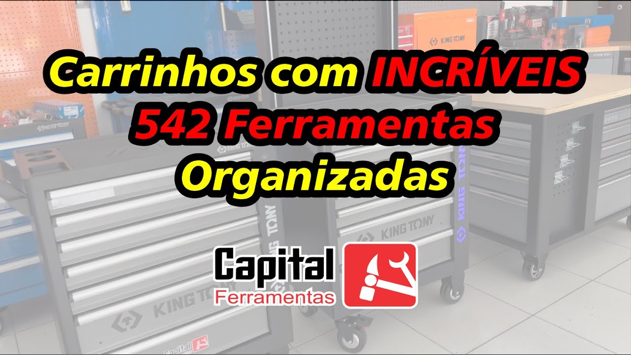Carrinhos King Tony com  542 ferramentas organizadas pela Capital Ferramentas para VIP Full Service