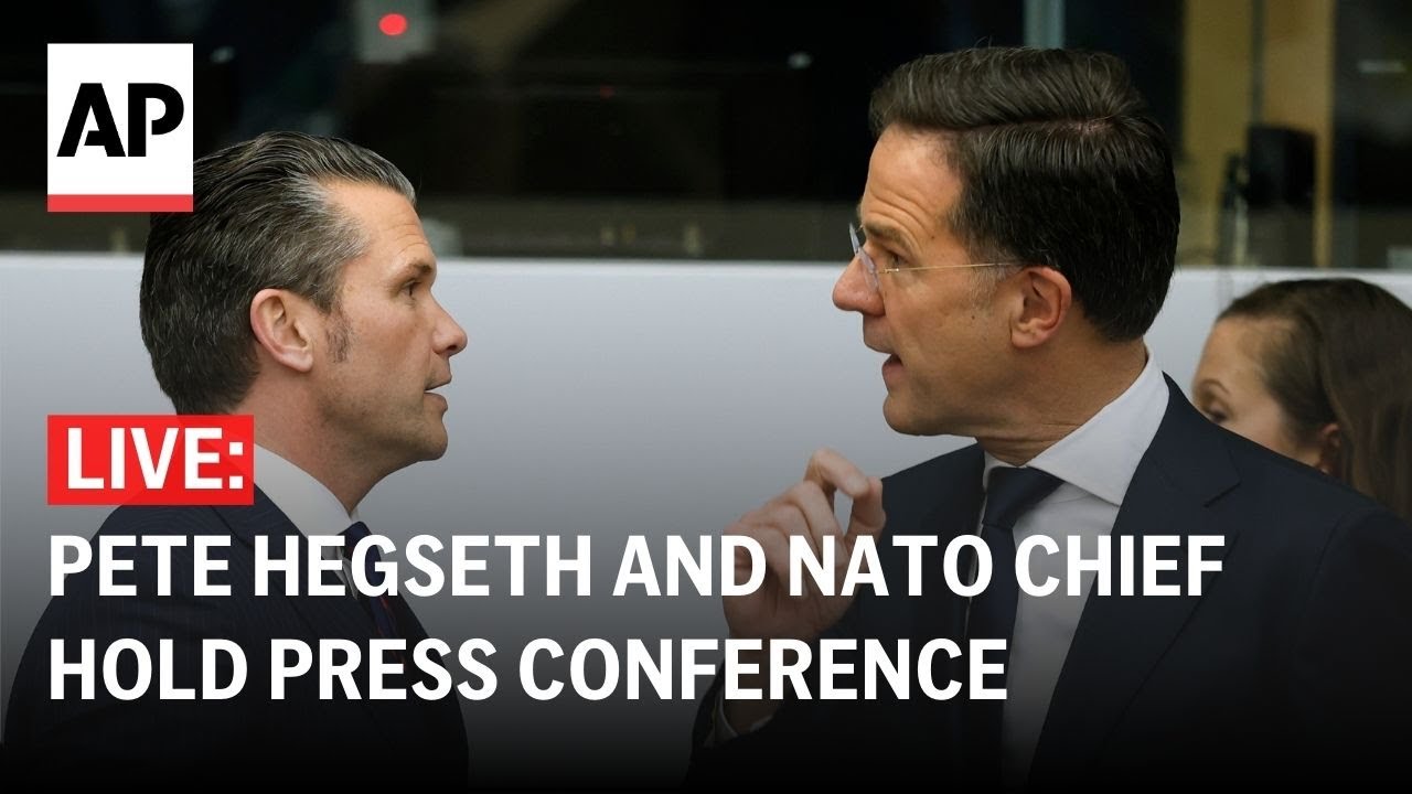 LIVE: Pete Hegseth and NATO chief hold press conference in Brussels