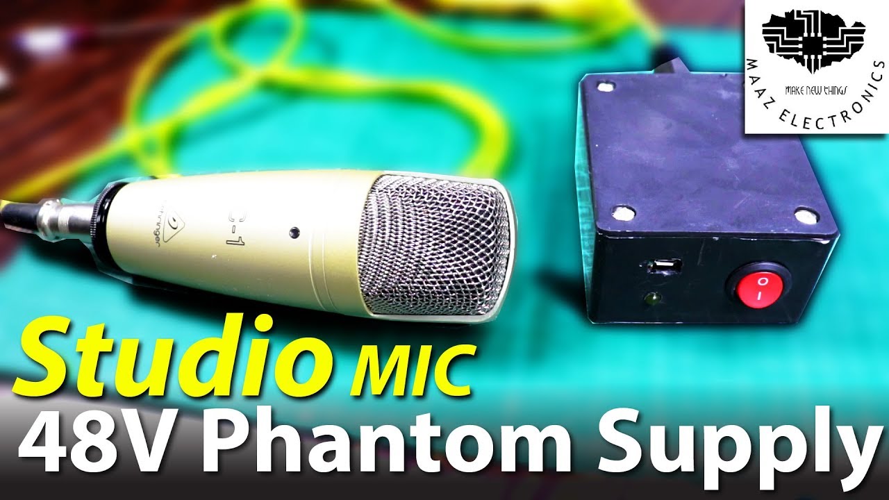 DIY 48V Phantom Power Supply for Studio Condenser Mic at home Urdu, Hindi