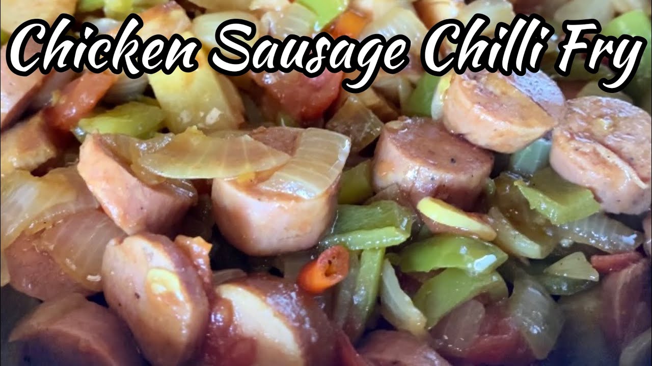 Chicken Sausage Chilli Fry Recipe. Sausage Chilli. Bachelor's Special Recipe. Quick Sausage Recipe.