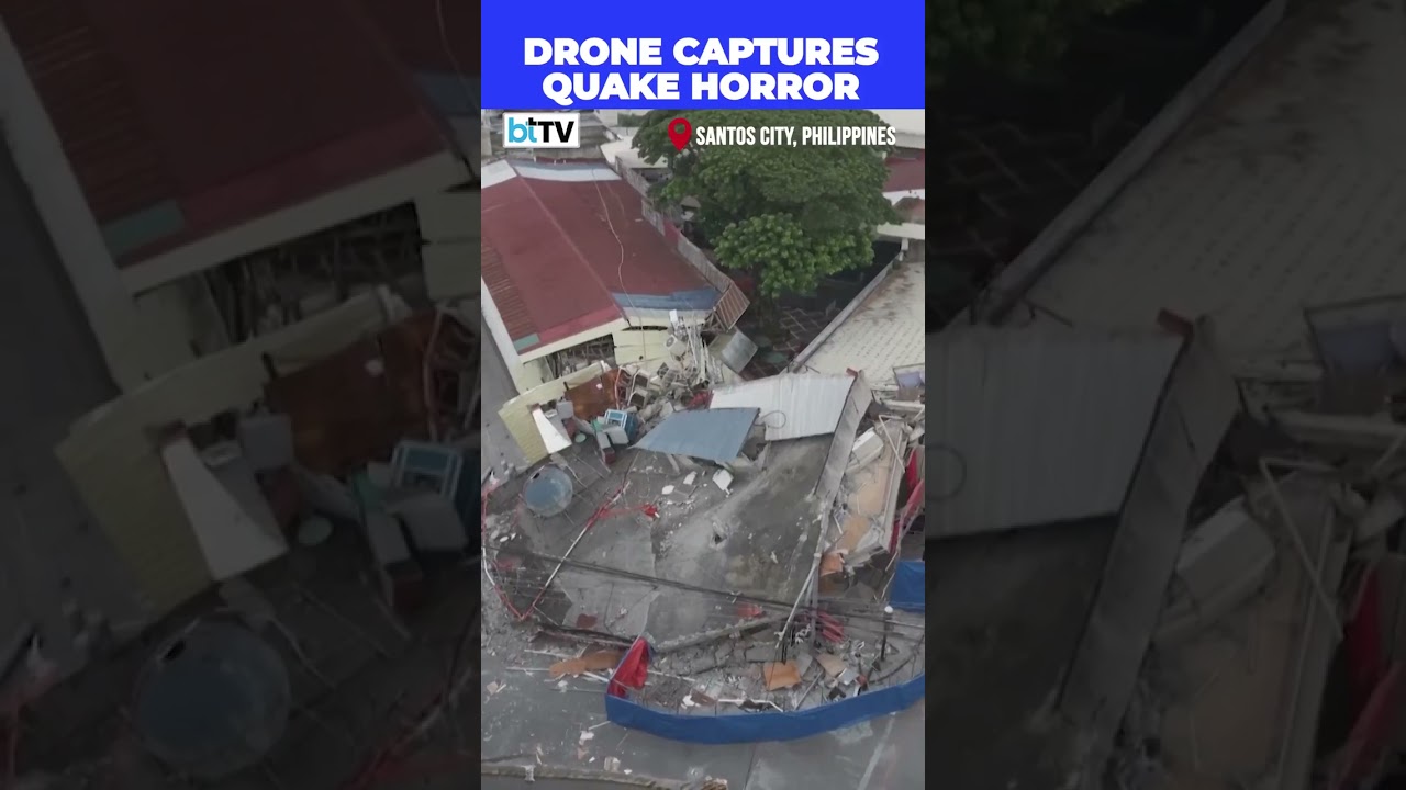 Philippines 7.8 Earthquake: Drone Footage Reveals Massive Destruction