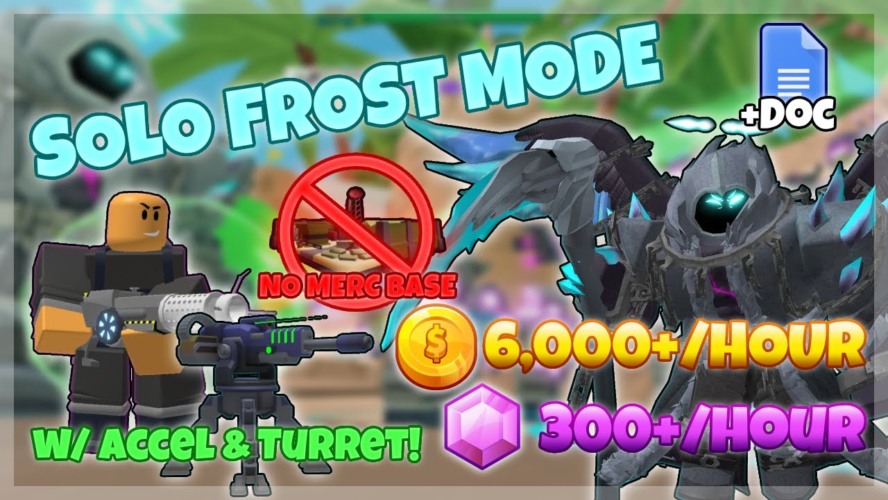 SOLO Frost Mode TRIUMPH With Accel + Turret NO MERC BASE/Coin & and Gem Grind + Strat Doc | TDS