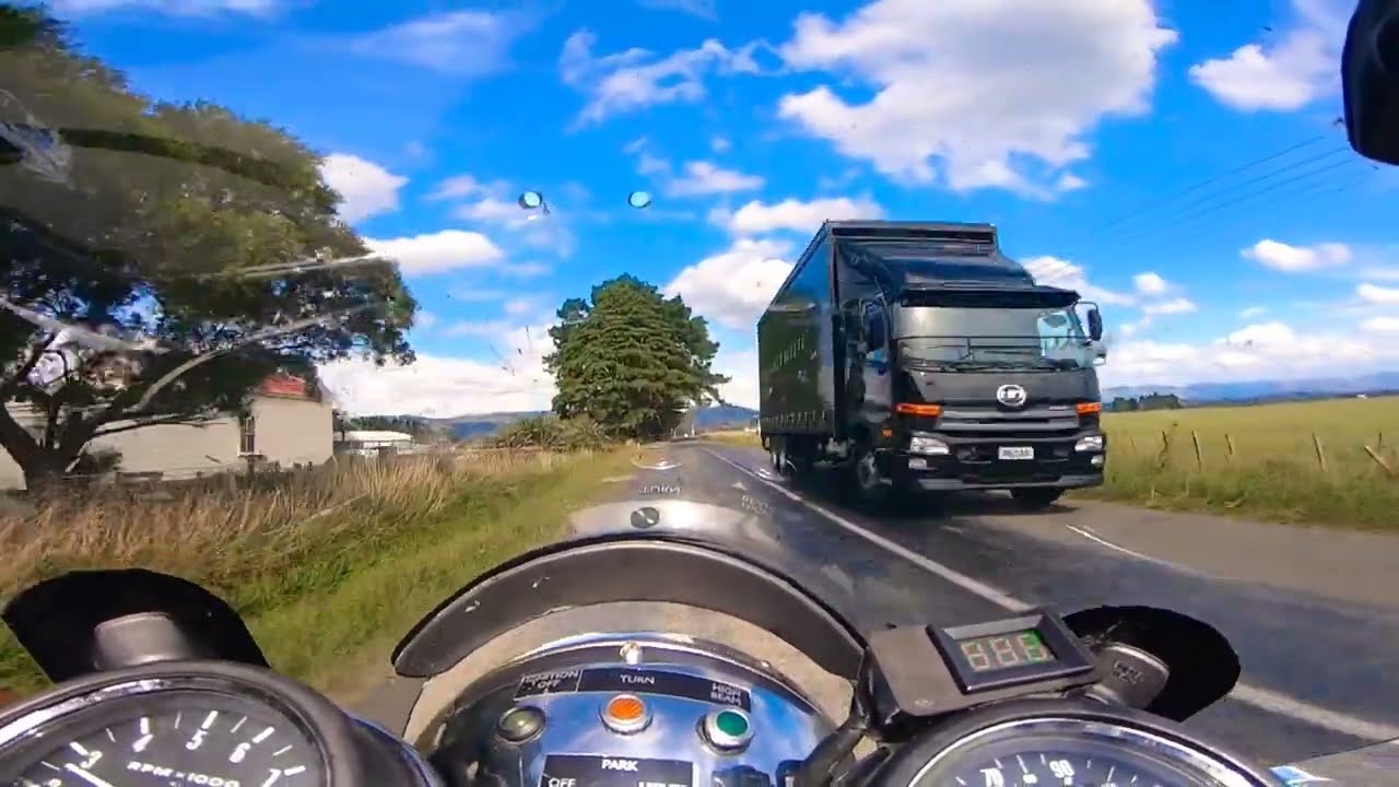 Exploring New Zealand Rides on a Triumph Bonneville T140V 1977-  Ashhurst - Colyton Ride