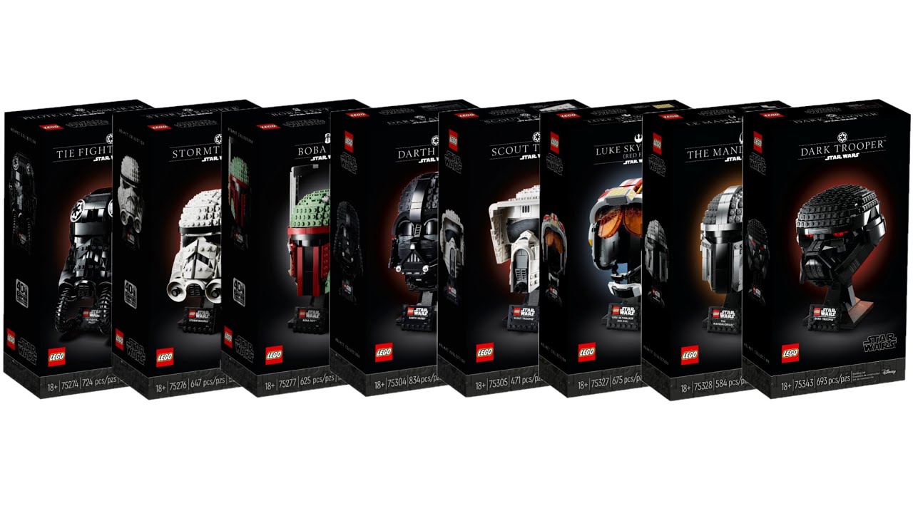 All LEGO Star Wars Helmet Collection Sets 2020-2022 Compilation/Collection Speed Build