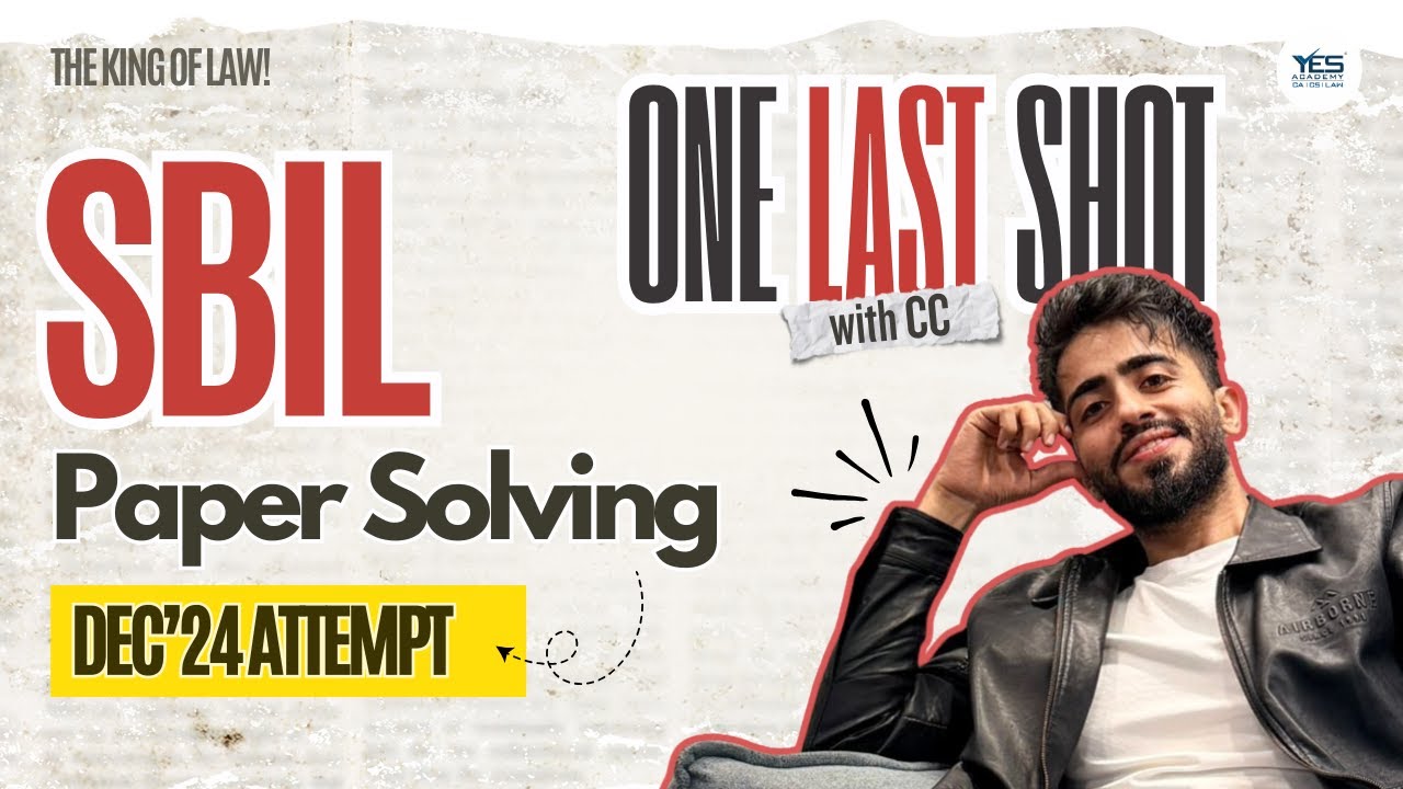 SBIL Dec'24 Paper Solution Line by Line | CS Executive | 100% Exam Oriented | Adv Chirag Chotrani