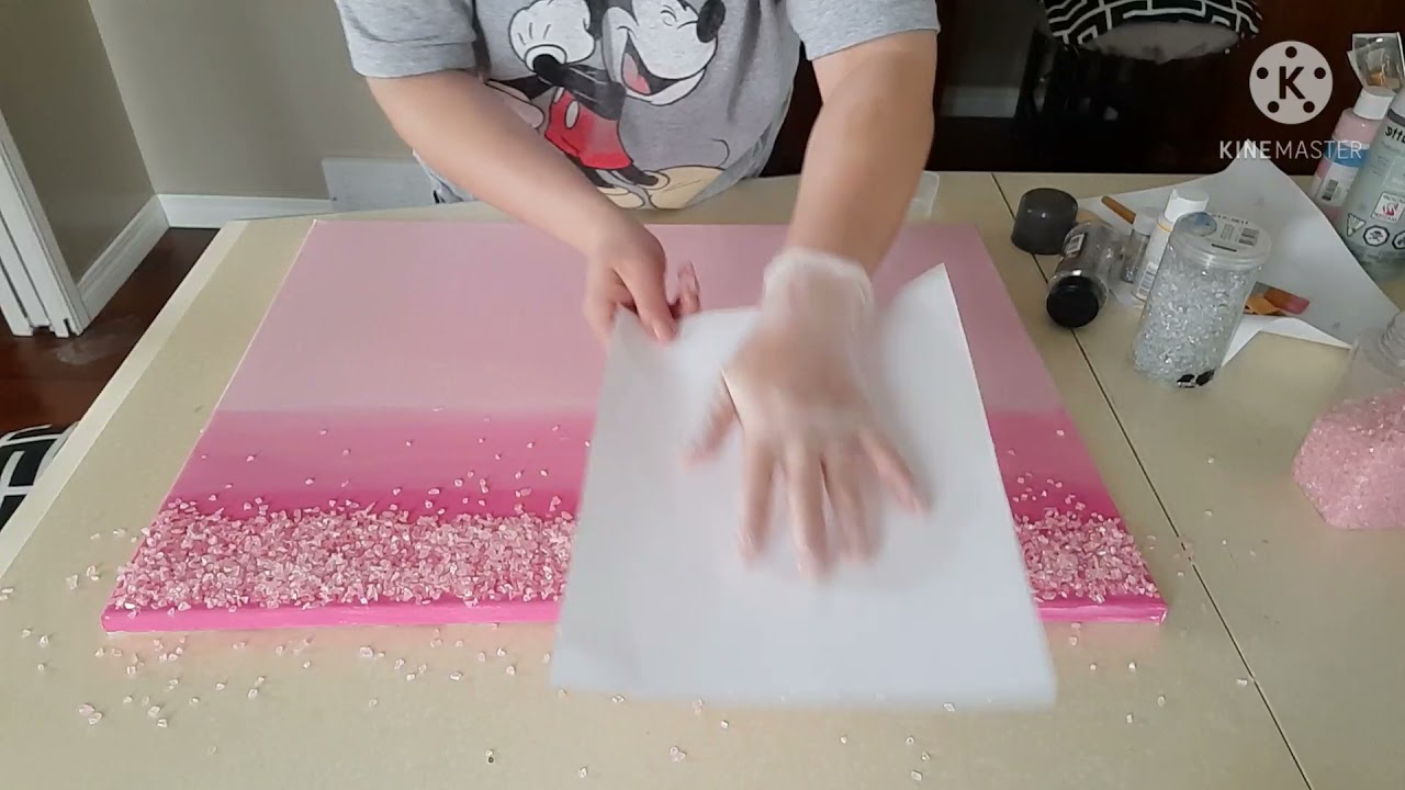 DIY CRUSH GLASS WALL DECOR