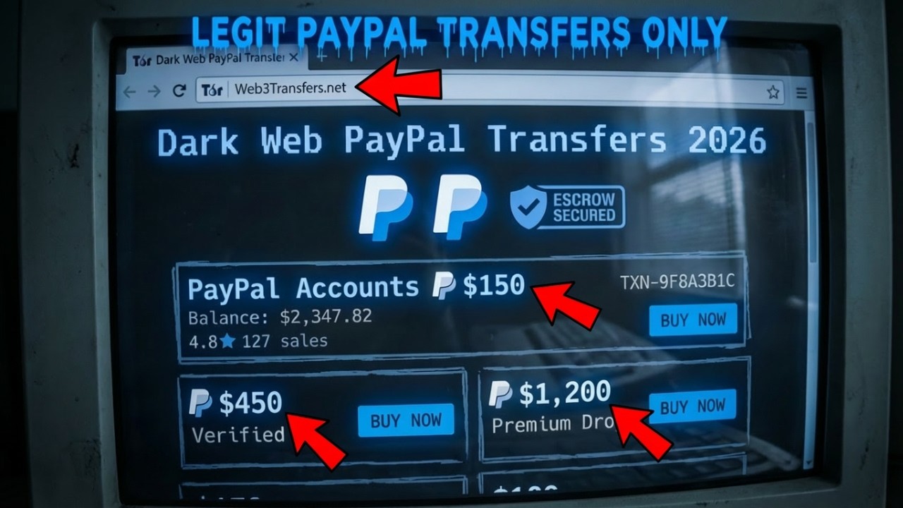 Dark Web PayPal Transfers 2026: Real Sources vs Scams (Accounts, Drops Exposed)