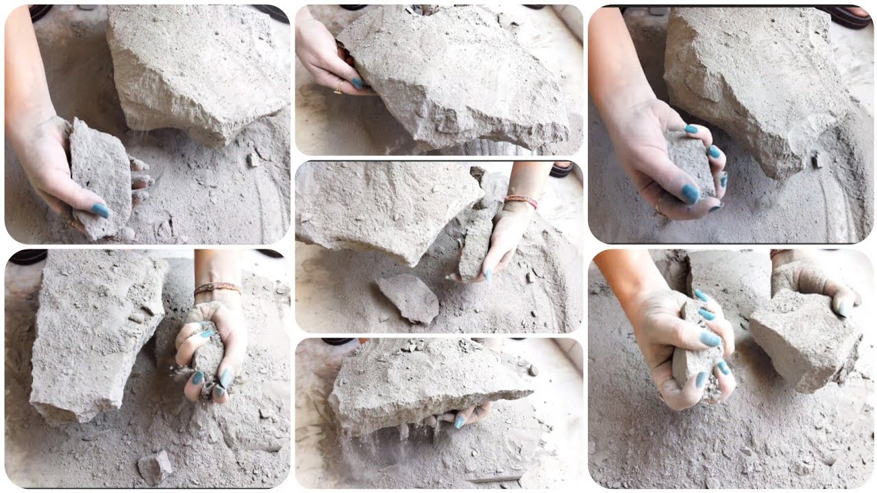 ASMR Pure Cement🌪️ Huge Slab🌪️ | Dusty Floor Crumbling🌪️ | You'll love the crumbles😍