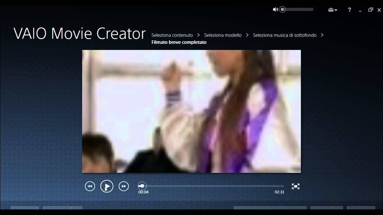 Come usare l'app VAIO movie creator