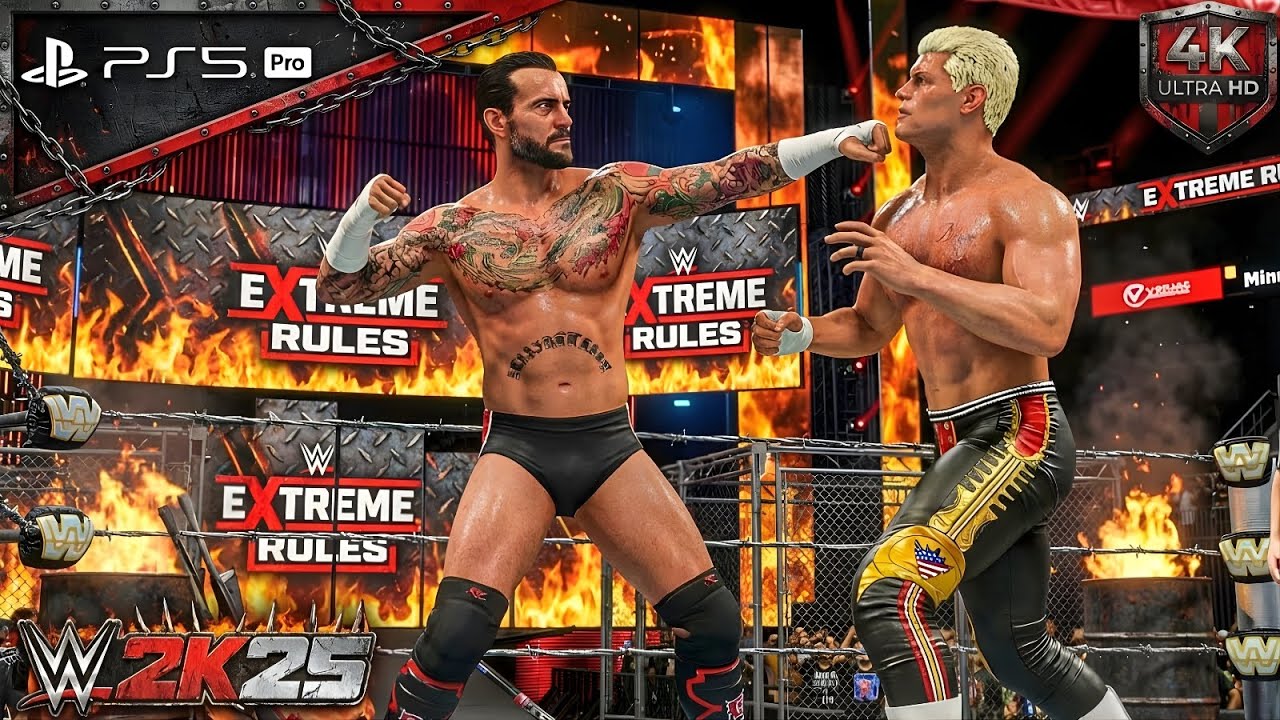 WWE 2K25 | CM Punk vs Cody Rhodes | Ultimate Extreme Rules Battle