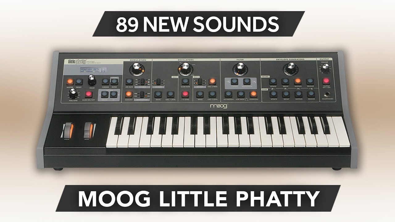 MOOG LITTLE PHATTY / SLIM PHATTY ♫ 89 Custom Sounds ► Funky Leads & Basses Sound Bank | Jam