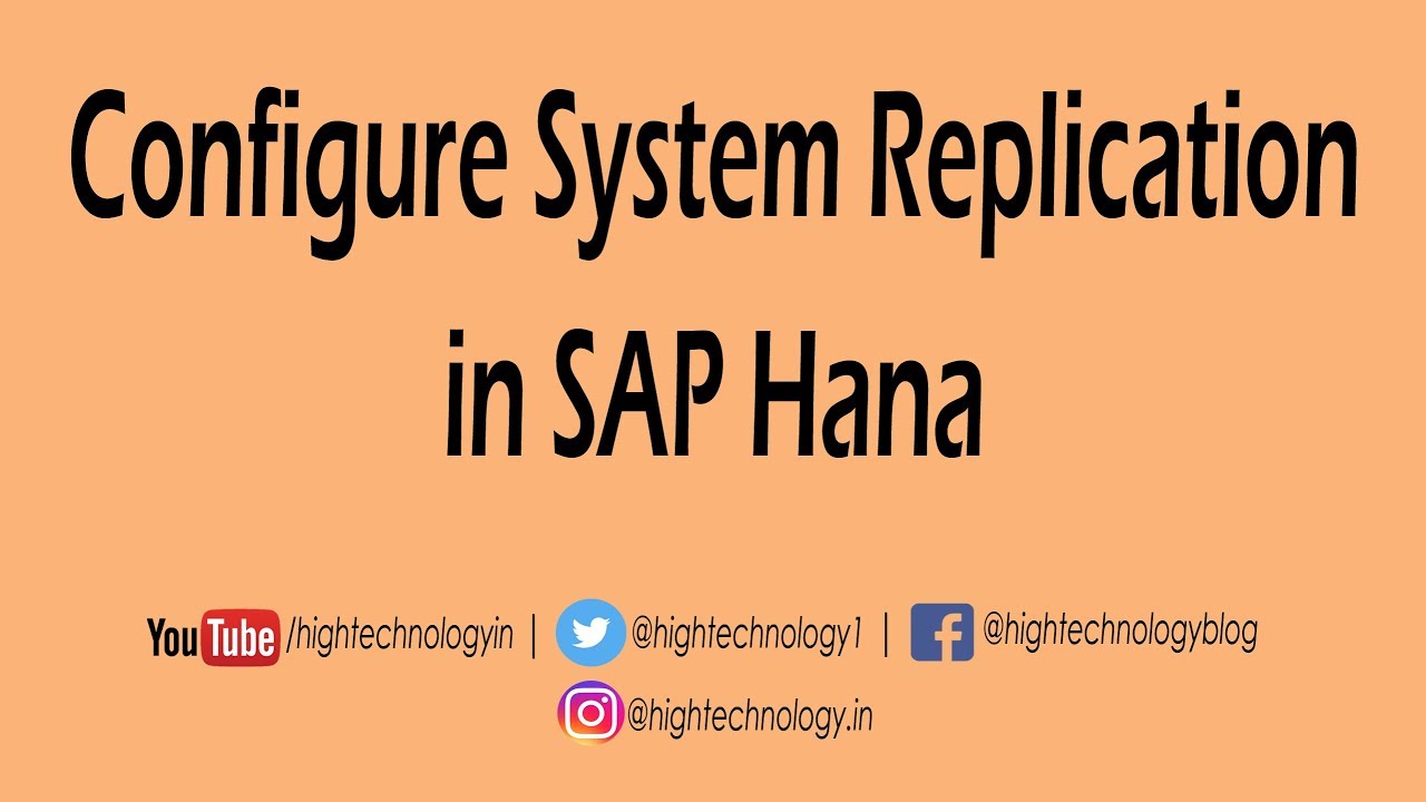 как настроить репликацию системы в SAP HANA | Репликация SAP HANA | Репликация системы в HANA