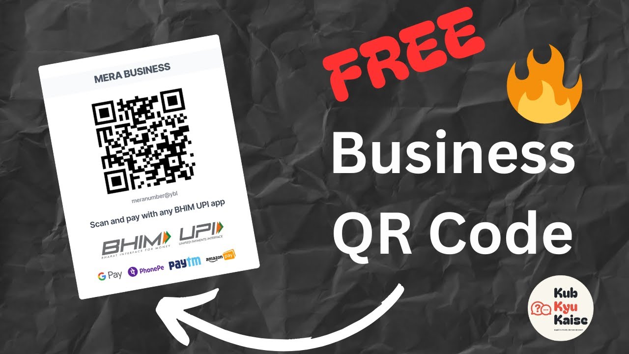 Upi  Branded QR  code  कैसे बनाएं | Create Free Business UPI QR Code for Your Business (Hindi Guide)