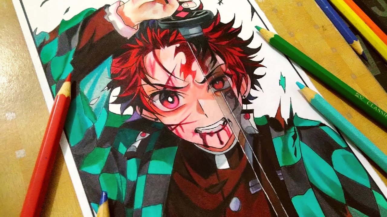 Drawing Kamado Tanjirou (Demon Slayer) | Kuroito Art!