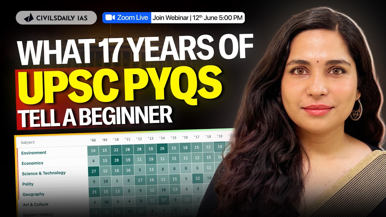 What 17 Years of UPSC PYQs Reveal About Cracking the Exam | Register Now | Webinar By Vijaya Ma&rsquo;am
