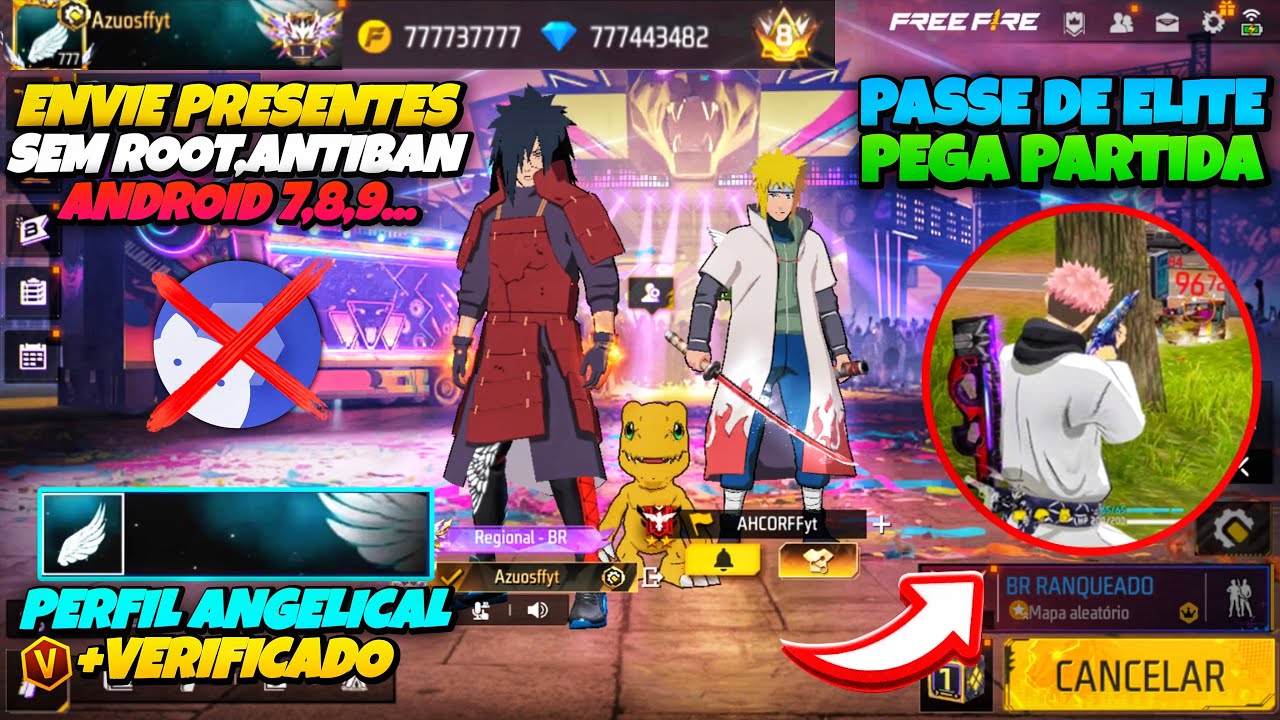 (ENVIANDO PRESENTES😱) COMO COLOCAR UNLOCK ALL NO FREE FIRE, PEGANDO NA PARTIDA | LIBERE SKINS GR&Aacute;TIS