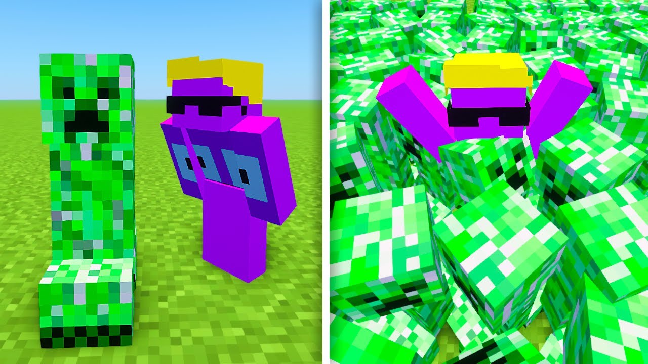 MINECRAFT MAS EU MULTIPLICO TODO MOB QUE EU OLHAR!!!