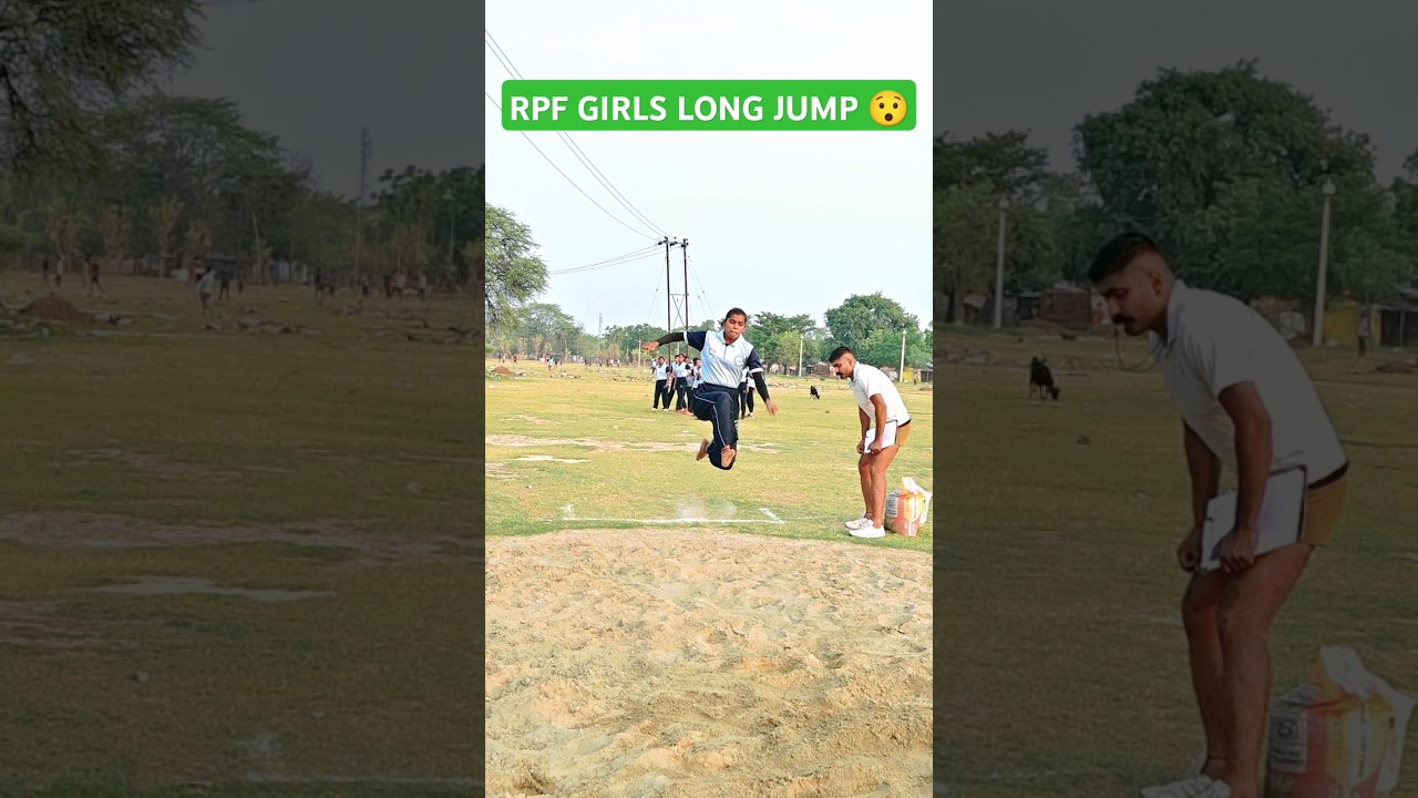 RPF Girls Long Jump Technique 😯 | RPF Constable Bharti #rpf #physical #motivational #viral #shorts