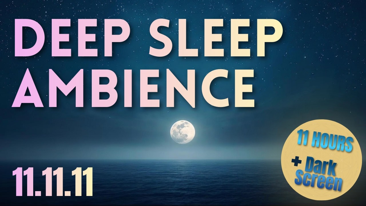 11 Hours Deep Sleep Ambience for Stress Relief | Dark Screen After 4 Minutes | Night Exhale Sound