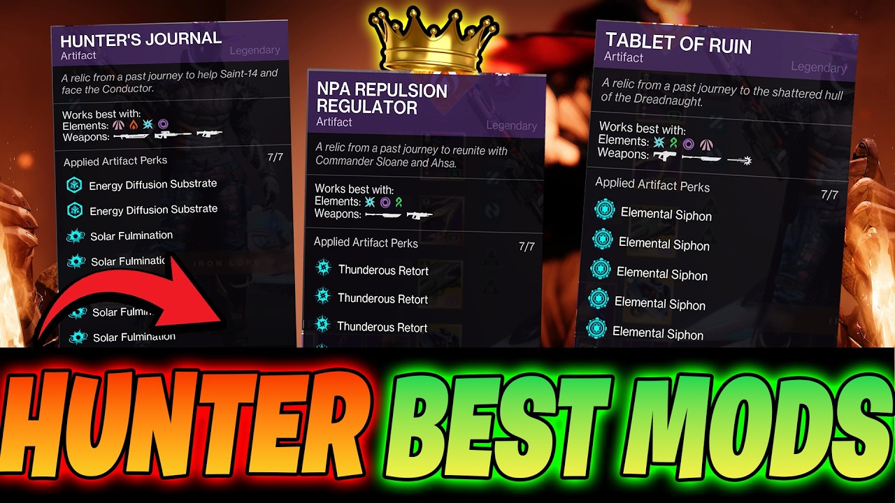 ЛУЧШИЕ моды для использования с НОВЫМ багом артефакта на Охотнике (Destiny 2)