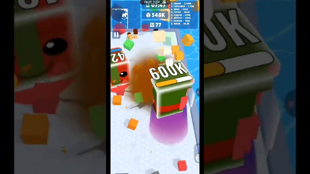 Cubezone.io - I got 4,55M and freeze game