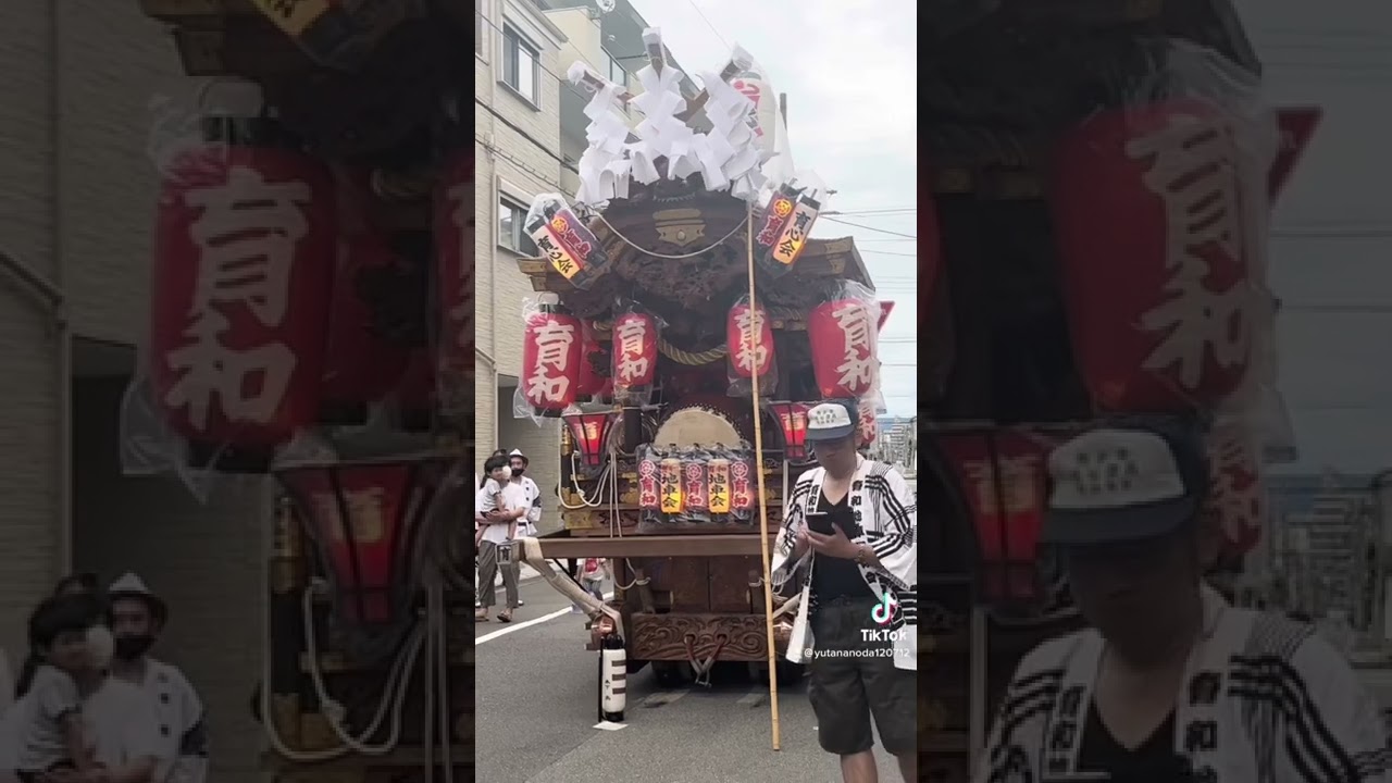 【ショート】令和4年度 7月3日 大阪市 東住吉区 育和だんじり 試験曳き 泉州鳴り物編