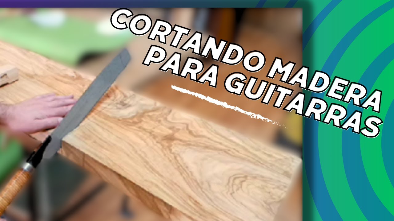 Cortando tablones para hacer guitarras