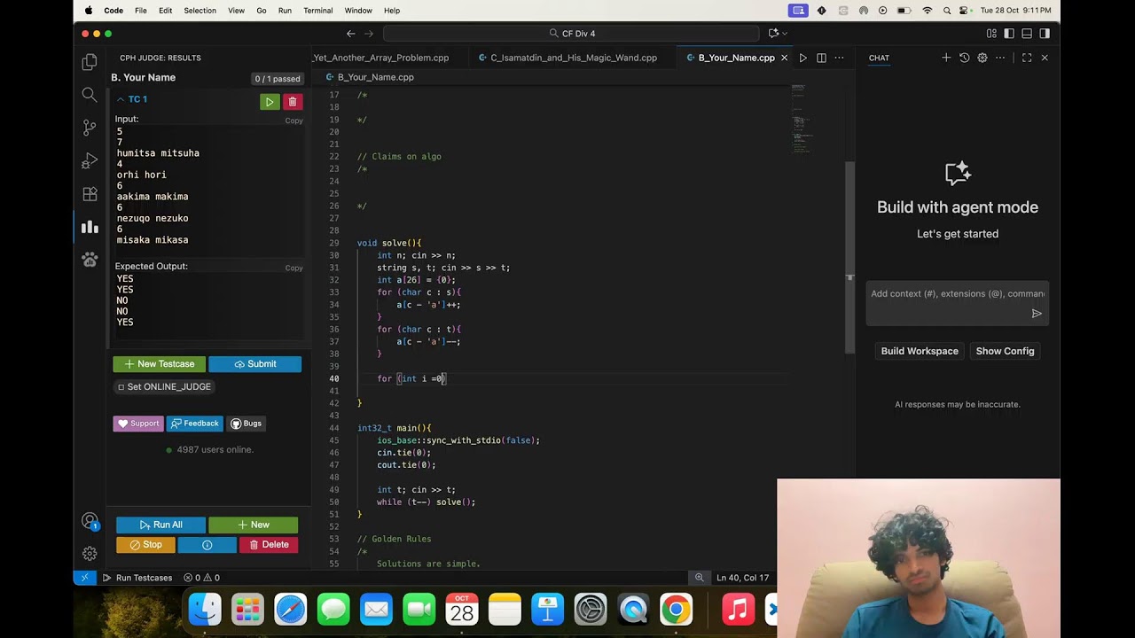 Codeforces Round 1062 (Div. 4) | Teja - Smart | ScreenCast | DownSolving