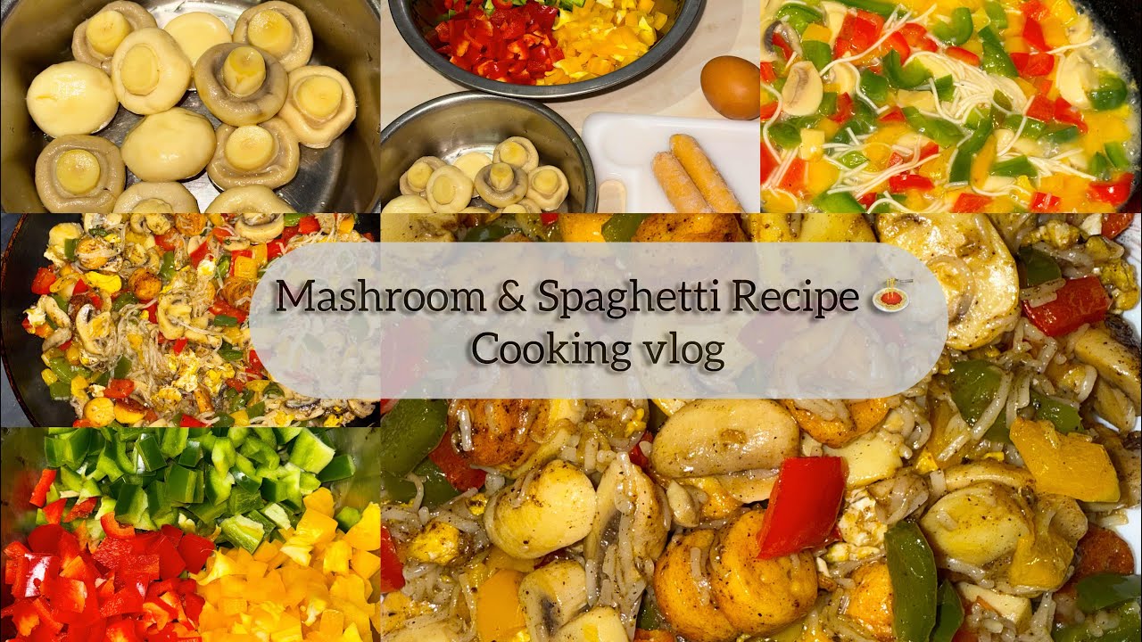 Mashroom & Spaghetti Recipe 🍝 || Cooking Vlog 👩‍🍳 @awathaychowdhury 