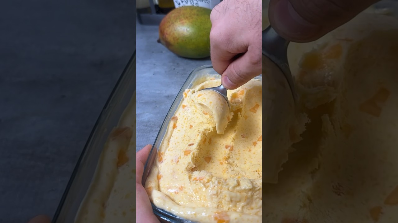 La recette de la glace à la mangue 