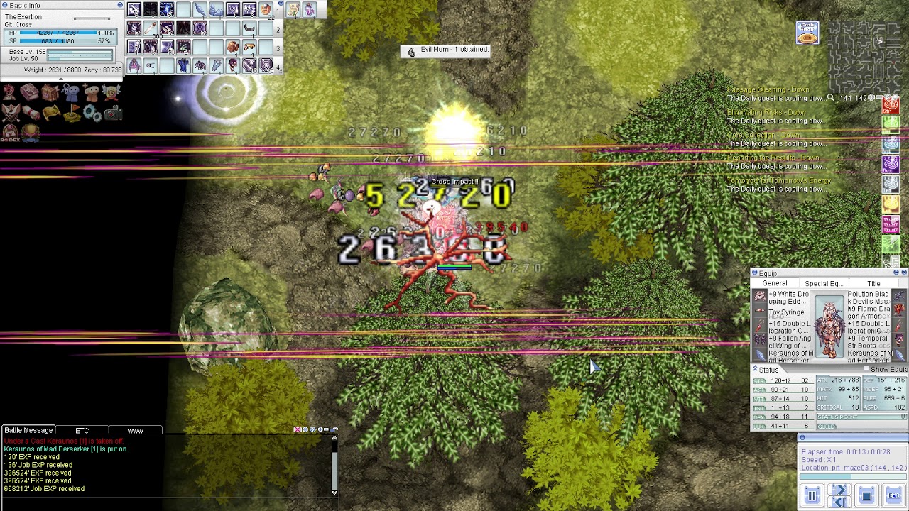Guillotine Cross - Cross Impact vs Baphomet [iRO Chaos]