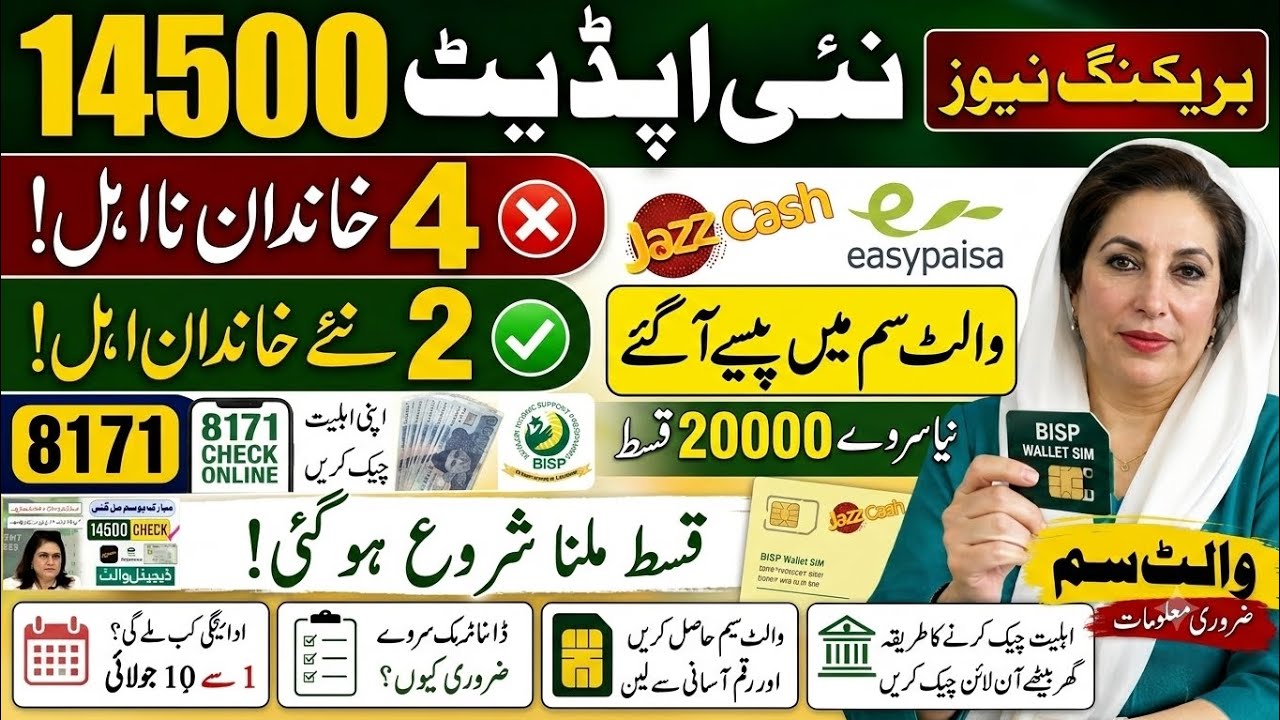 14500 New Update 2026 | 8171 Payment Check By CNIC | Benazir Kafalat Wallet SIM | Dynamic Survey 