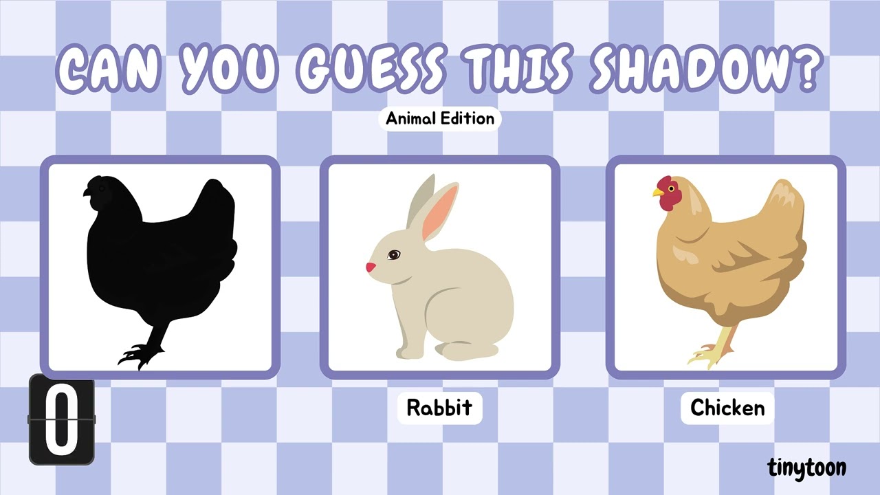 🕶️ Shadow Matching Game for Kids | Animal Edition 🐘🐶 | Guess the Shadow!