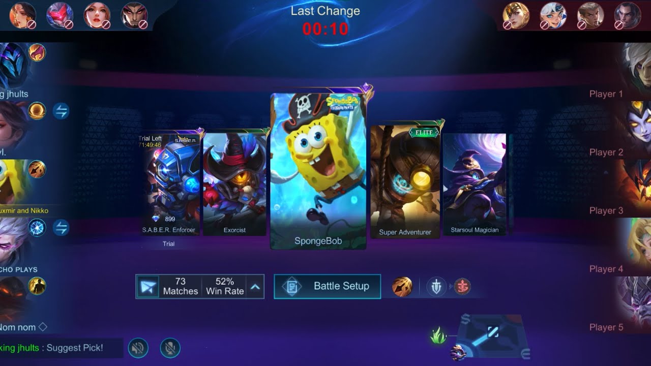 TOP GOD #3 SPONGEBOB WAS DEFEATED | IMPOSSIBLE | LUCKY GAME | MLBB | ML | VICTORY | 2026 