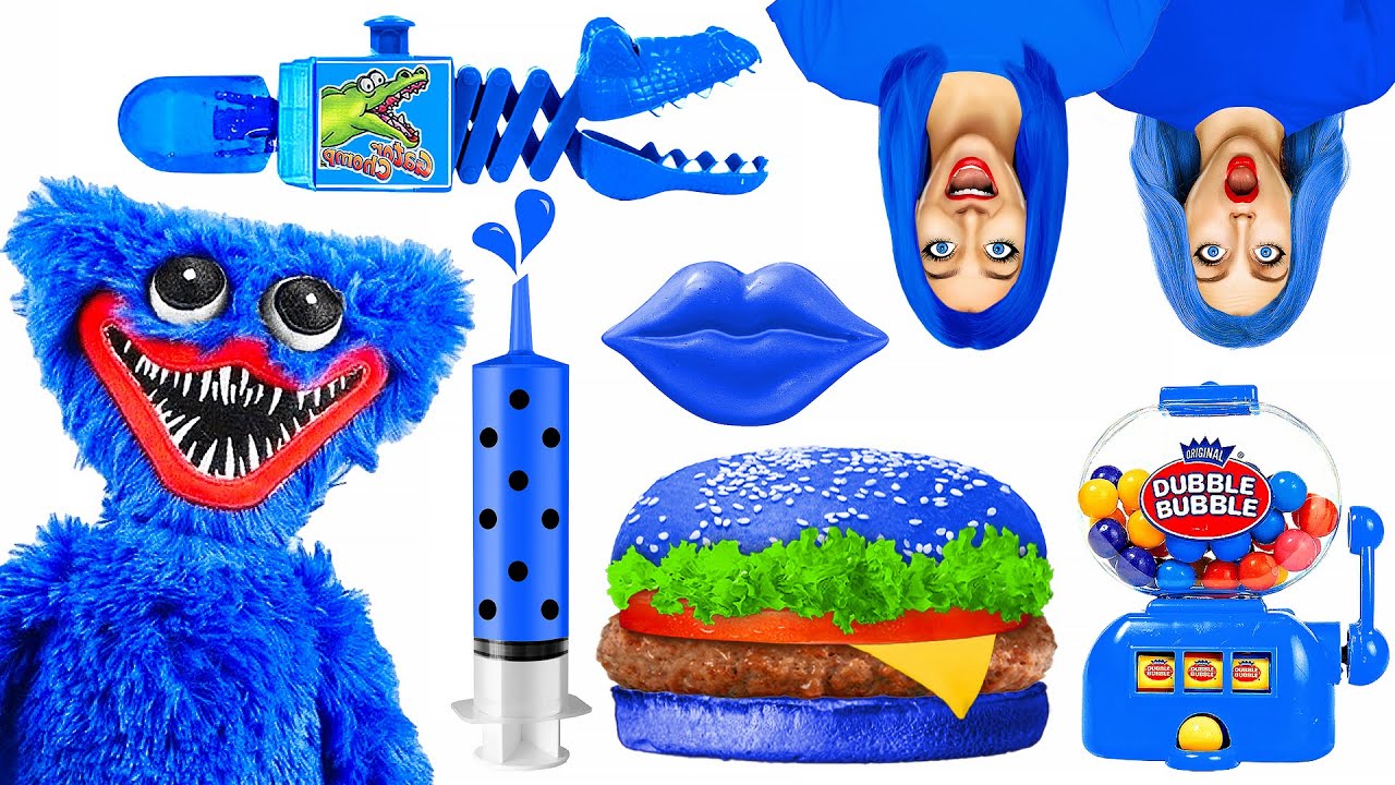 Blaues Essen Challenge #2 | 24 Stunden Nur Eine Farbe Essen von Multi DO Challenge