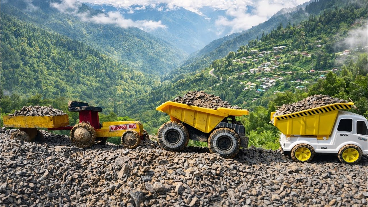 TATA Truck Tractor Jcb 3DX Accident Video | Swaraj 855 Tractor | Kids ki video | Bacho ki dunia Jcb|