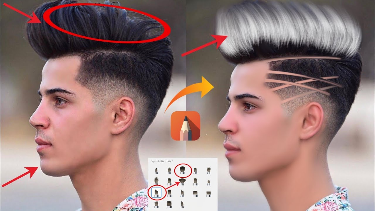 Autodesk Hair Editing Step by step | Autodesk Sketchbook Hair + Face Smooth Editing Tutorial |